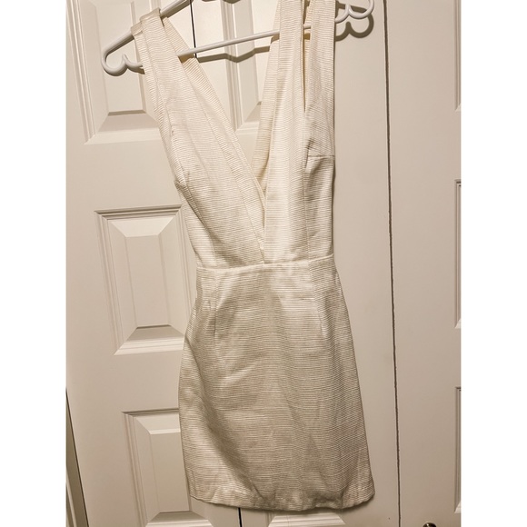 Nasty Gal White Plunge Dress - Picture 3 of 5